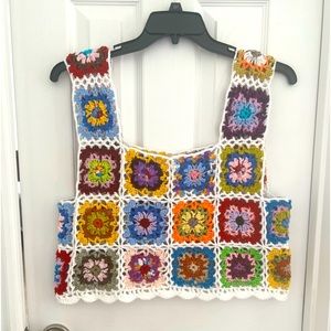 Granny Square crochet tank top